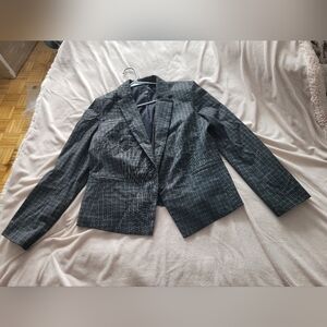 Ann Taylor Gray Sport Coat with Notched Lapel